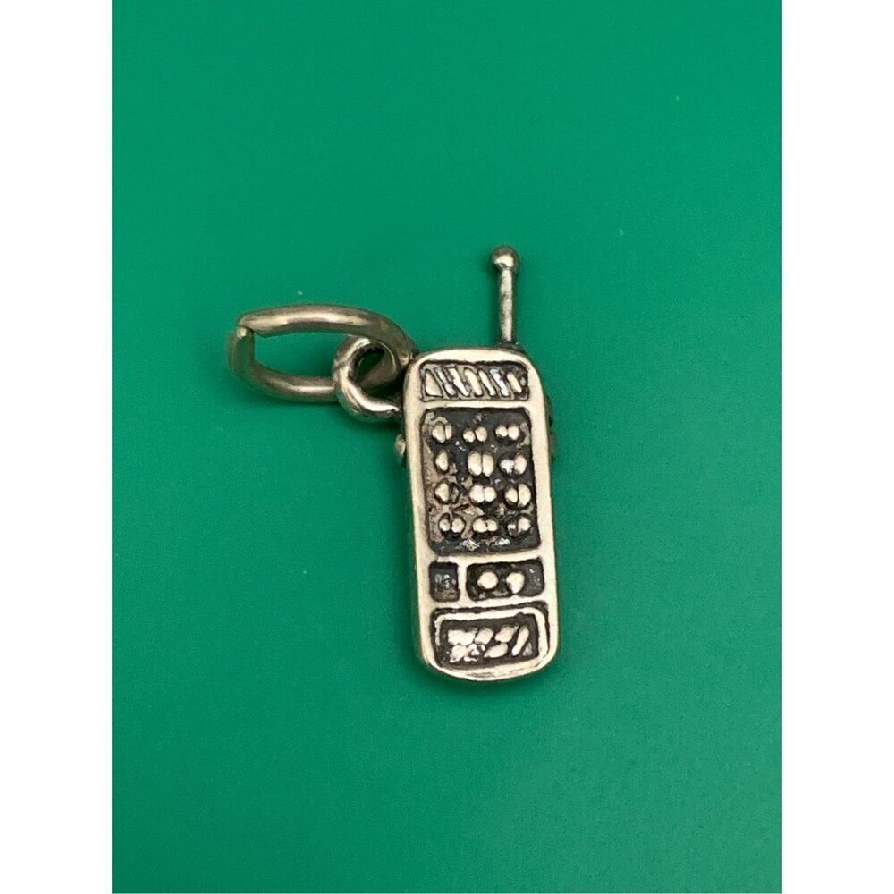 .925 Cell Phone Sterling Silver Jewelry Charm #communicate